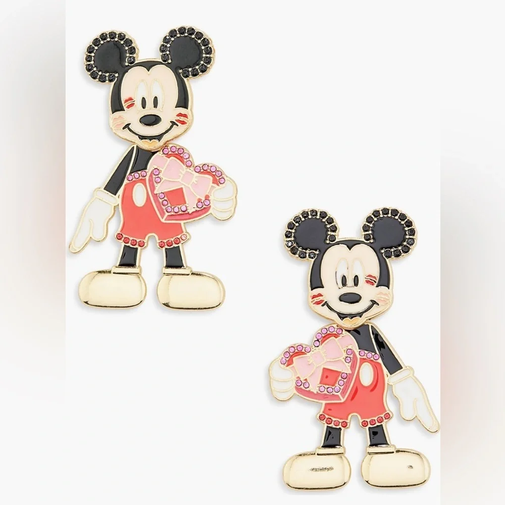 BaubleBar x Disney Valentine Mickey earrings NWT - Picture 1 of 7